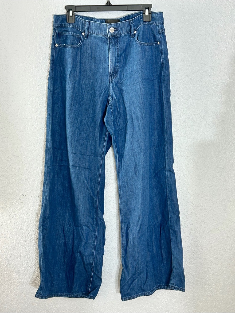 White House Black Market Blue Wide Leg High-Rise Jeans - Picture 2 of 4